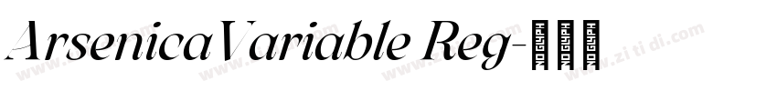 ArsenicaVariable Reg字体转换